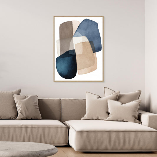 Blue Brown Blocks by Kathrin Pienaar