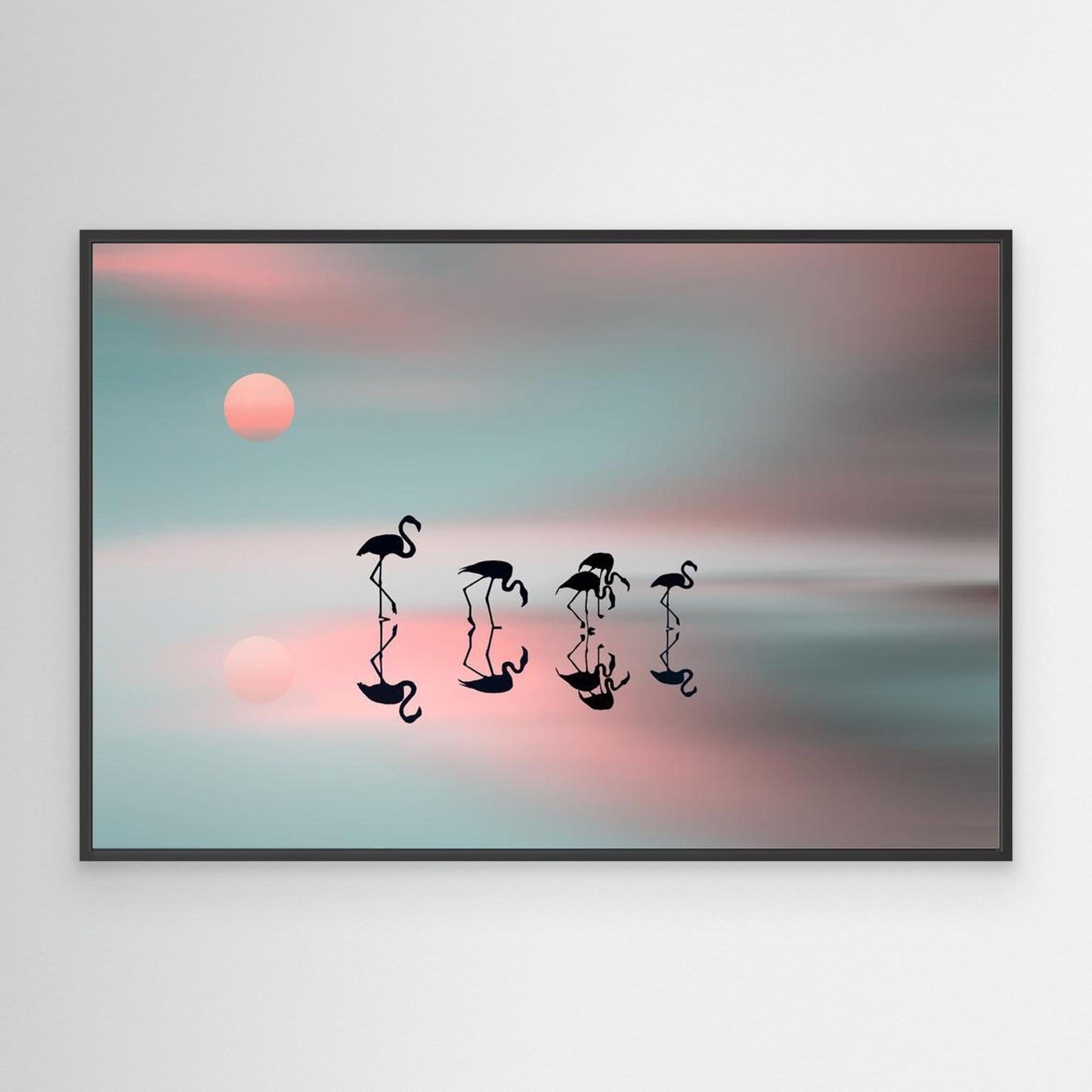 Family flamingos. by Natalia