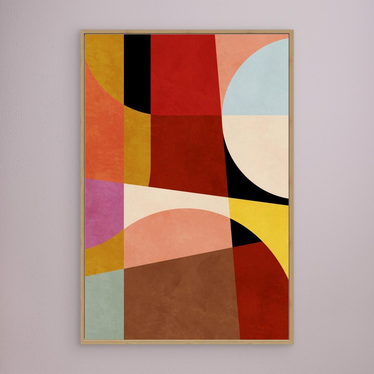 Warm Colors Bauhaus Geometry2 by Ana Rut Bre