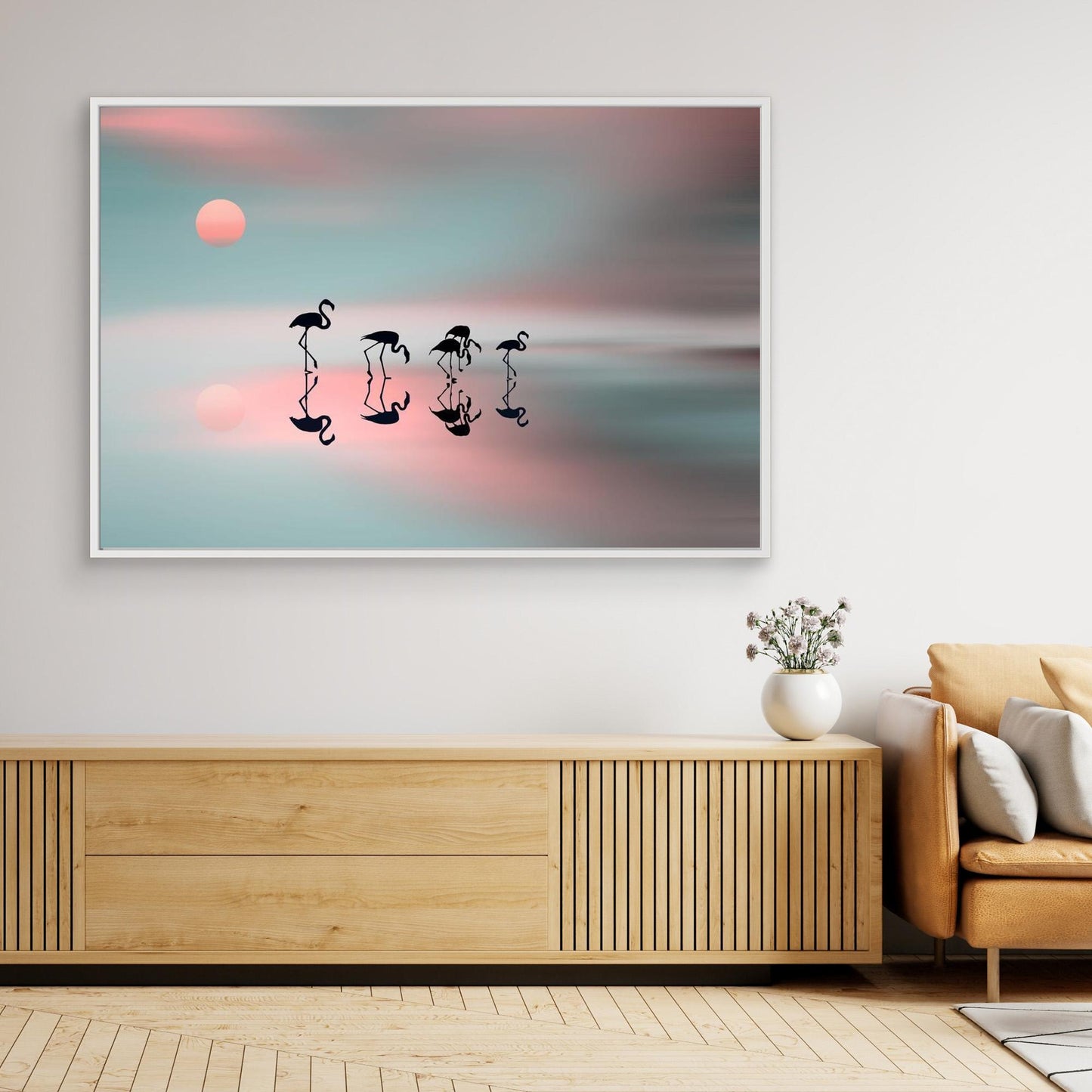 Family flamingos. by Natalia