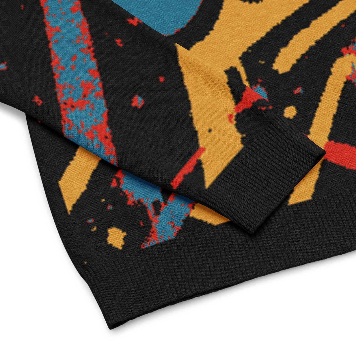 Graffiti Burst Knitted crew neck sweater