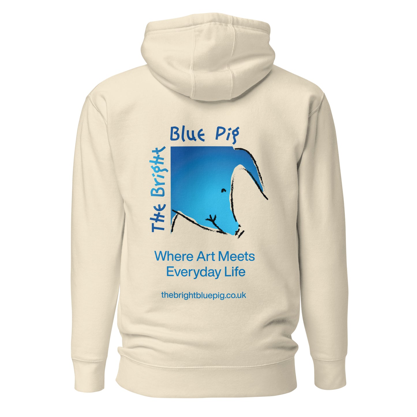 The Bright Blue Pig Unisex Hoodie