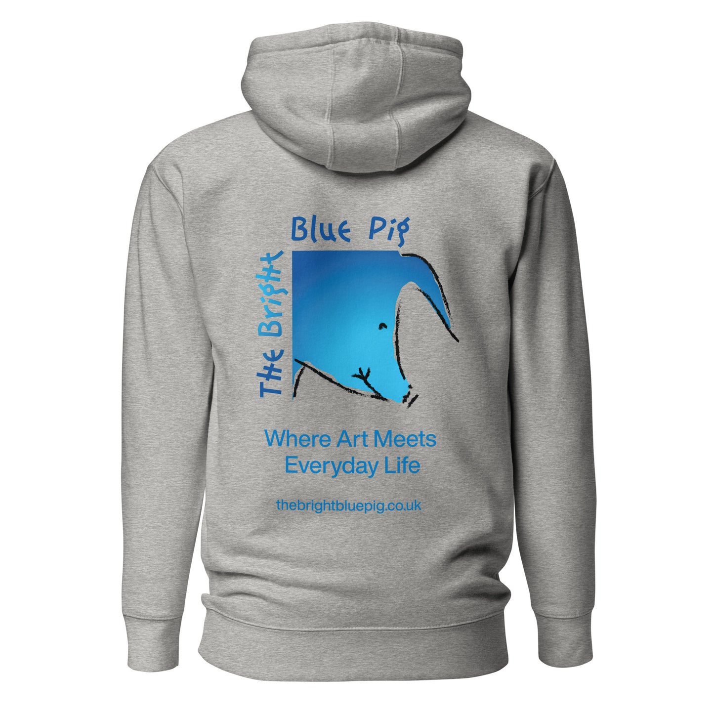 The Bright Blue Pig Unisex Hoodie