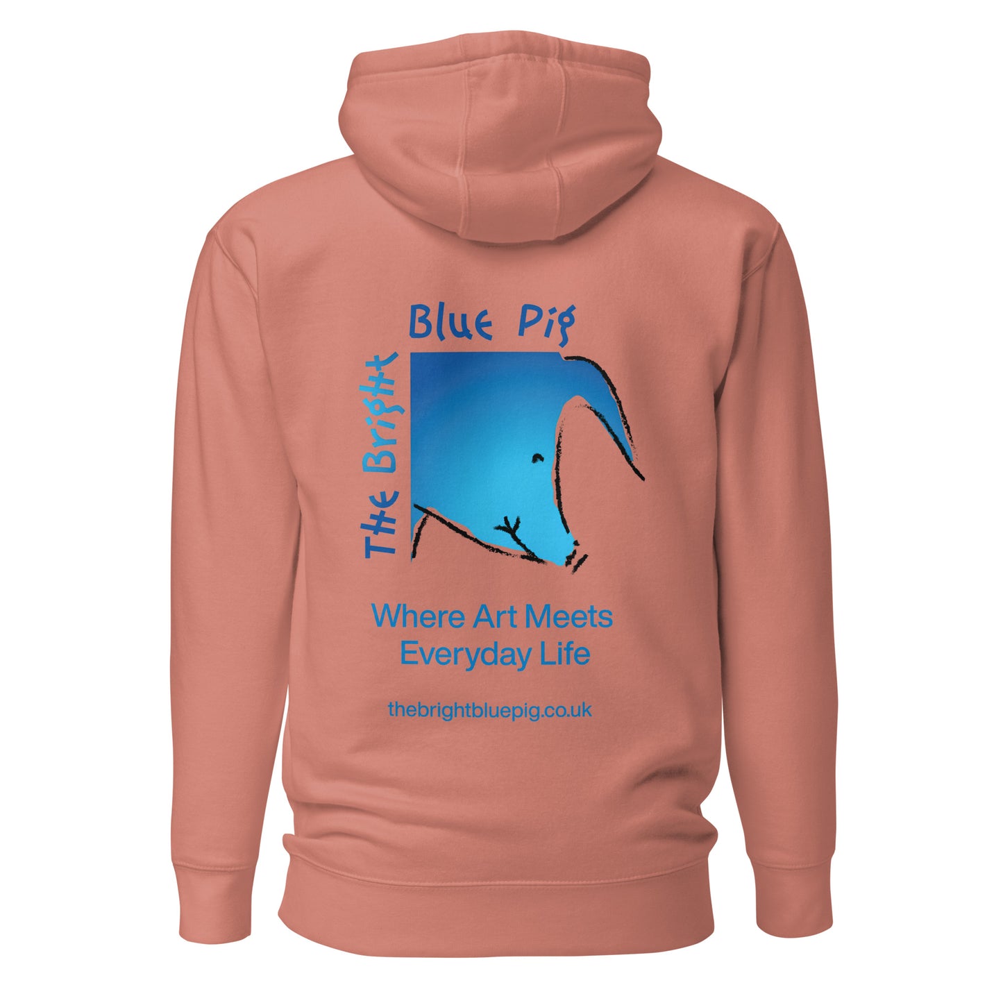 The Bright Blue Pig Unisex Hoodie