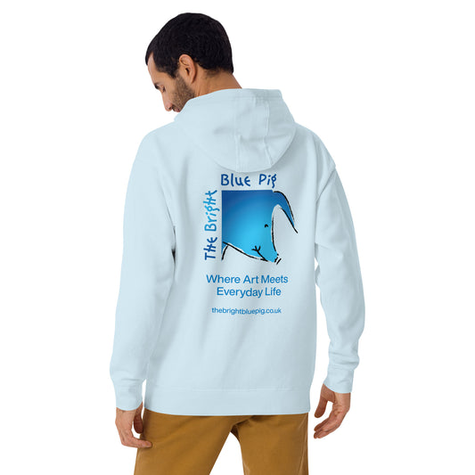 The Bright Blue Pig Unisex Hoodie