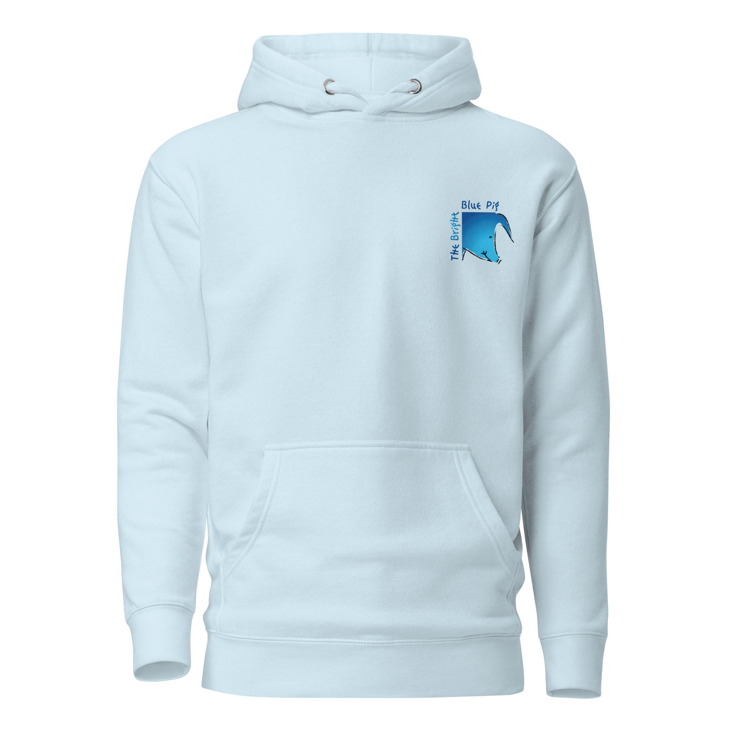 The Bright Blue Pig Unisex Hoodie