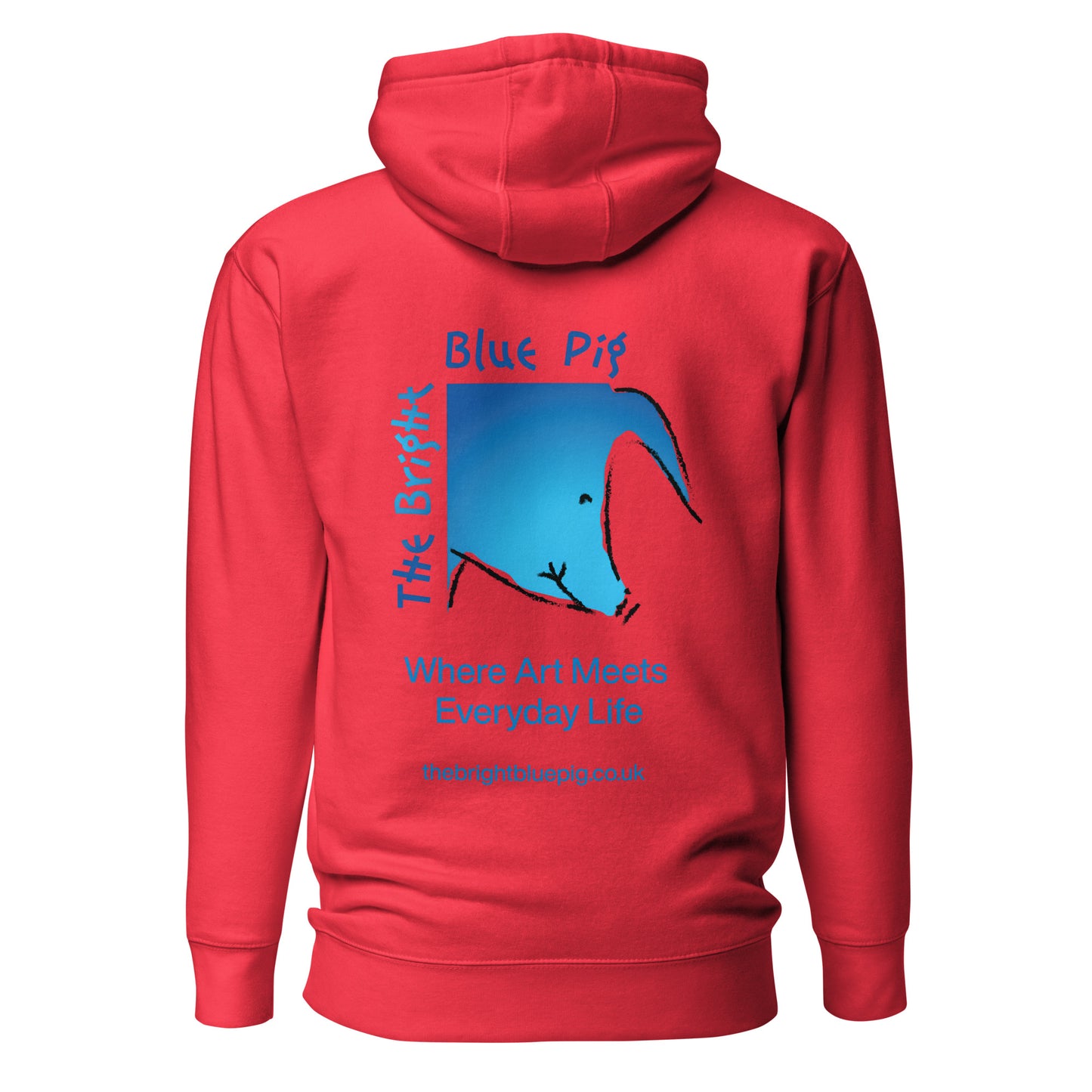 The Bright Blue Pig Unisex Hoodie