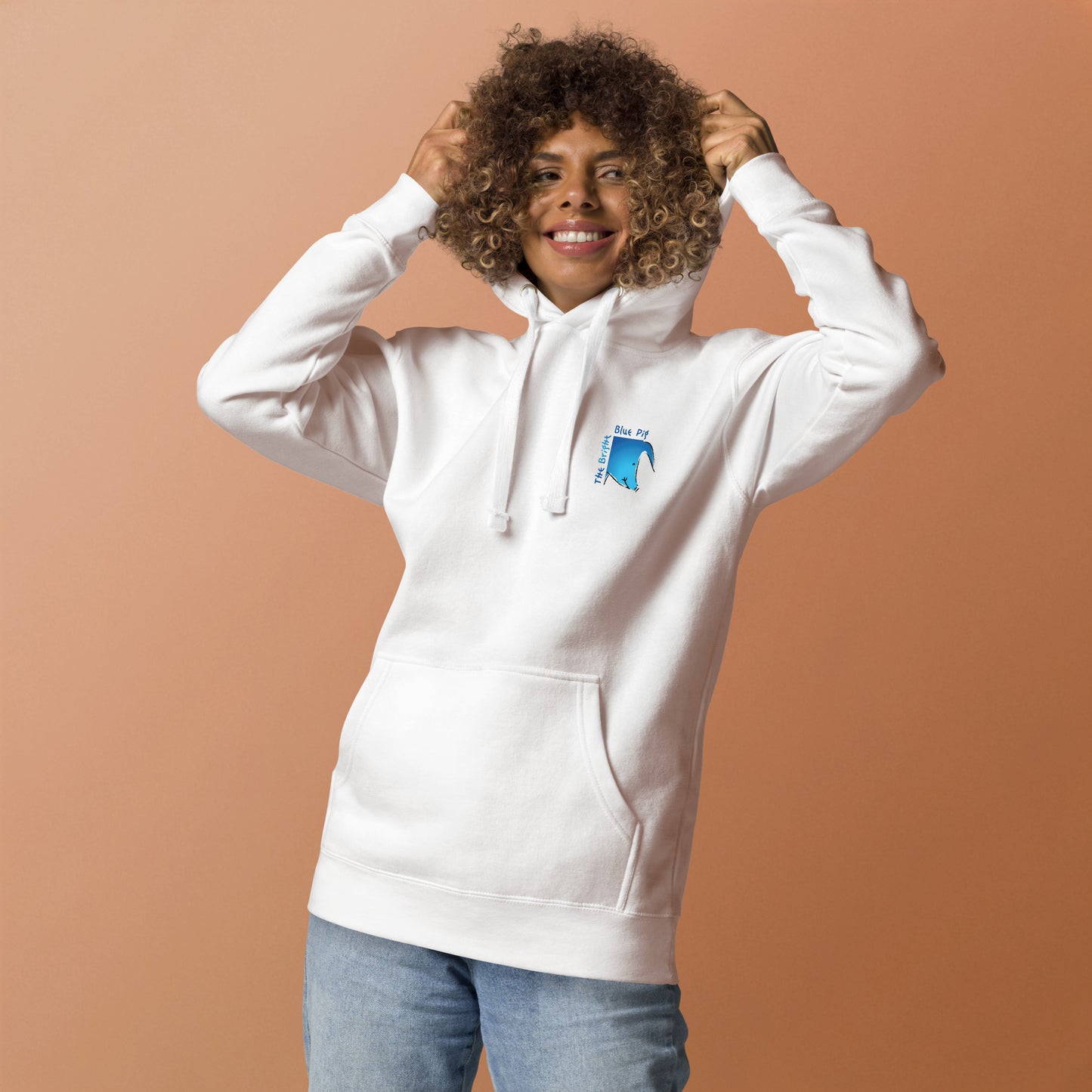 The Bright Blue Pig Unisex Hoodie