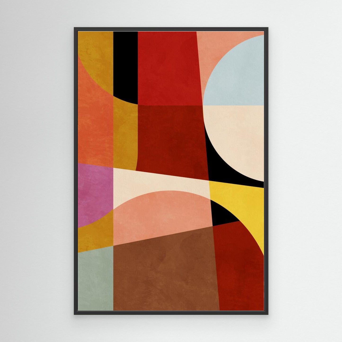 Warm Colors Bauhaus Geometry2 by Ana Rut Bre