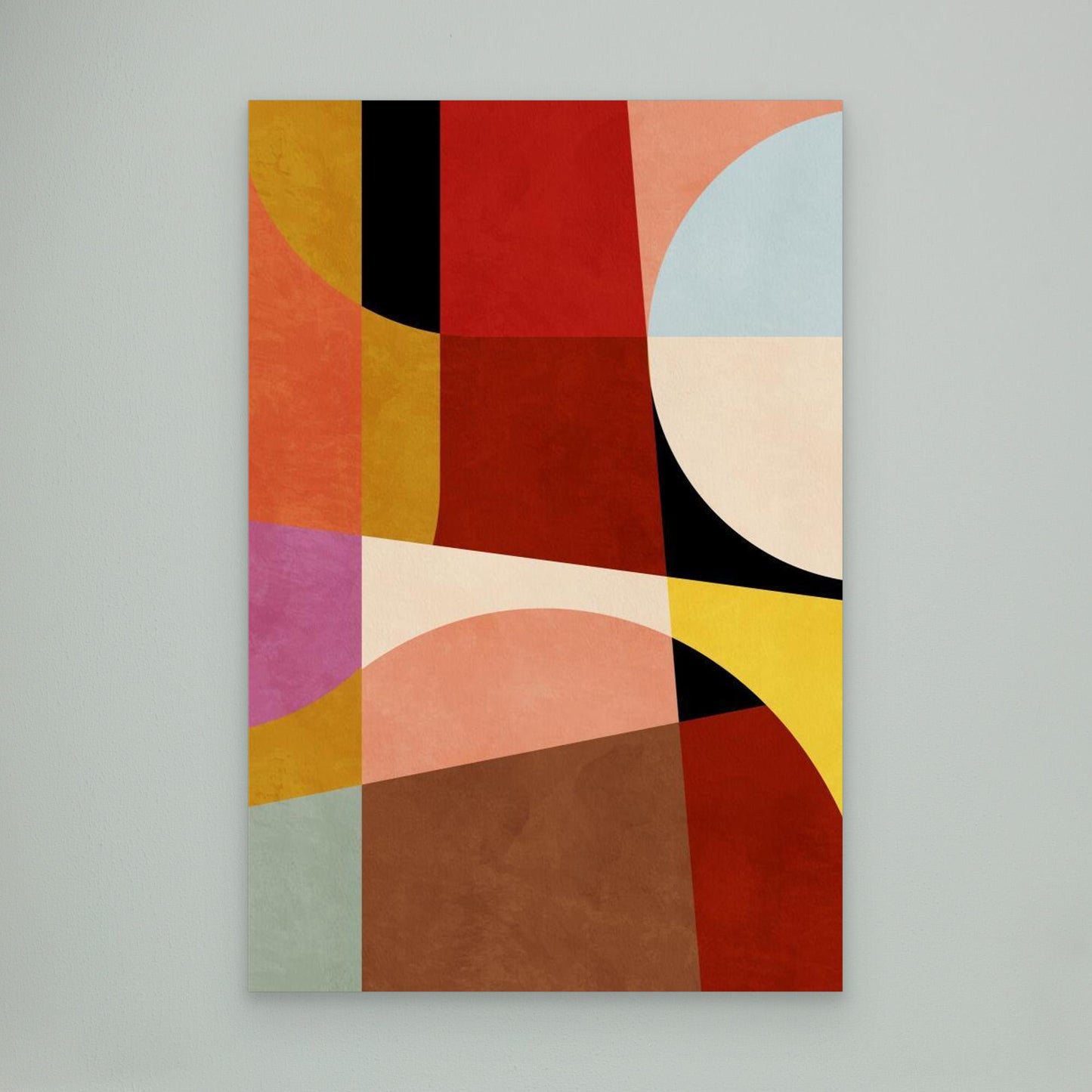 Warm Colors Bauhaus Geometry2 by Ana Rut Bre