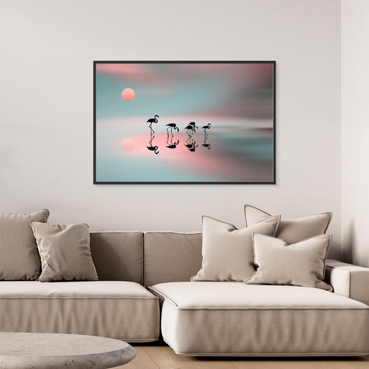 Family flamingos. by Natalia