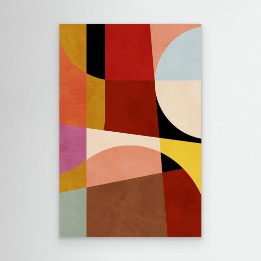 Warm Colors Bauhaus Geometry2 by Ana Rut Bre