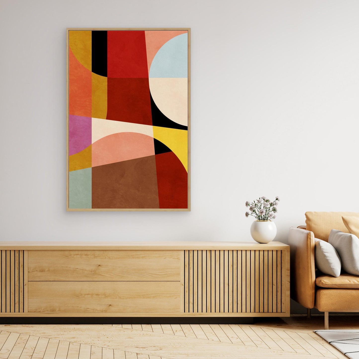 Warm Colors Bauhaus Geometry2 by Ana Rut Bre