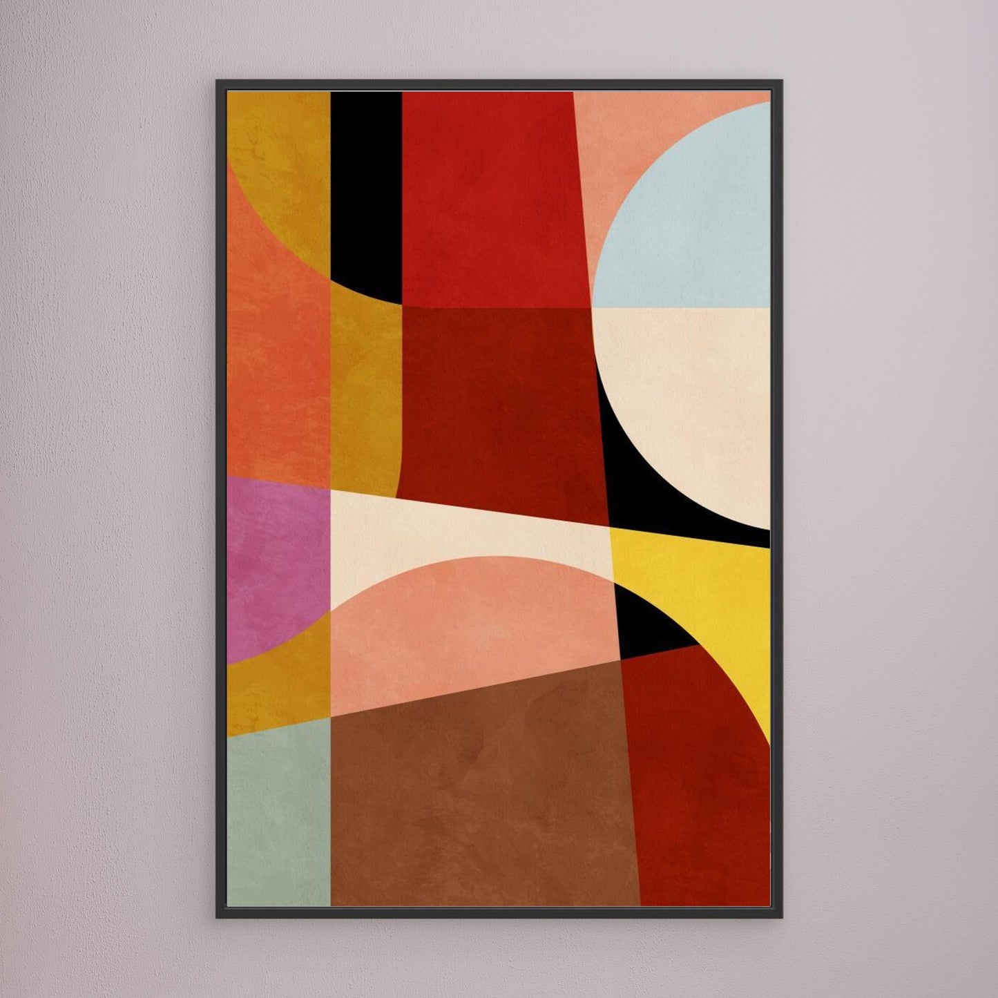 Warm Colors Bauhaus Geometry2 by Ana Rut Bre