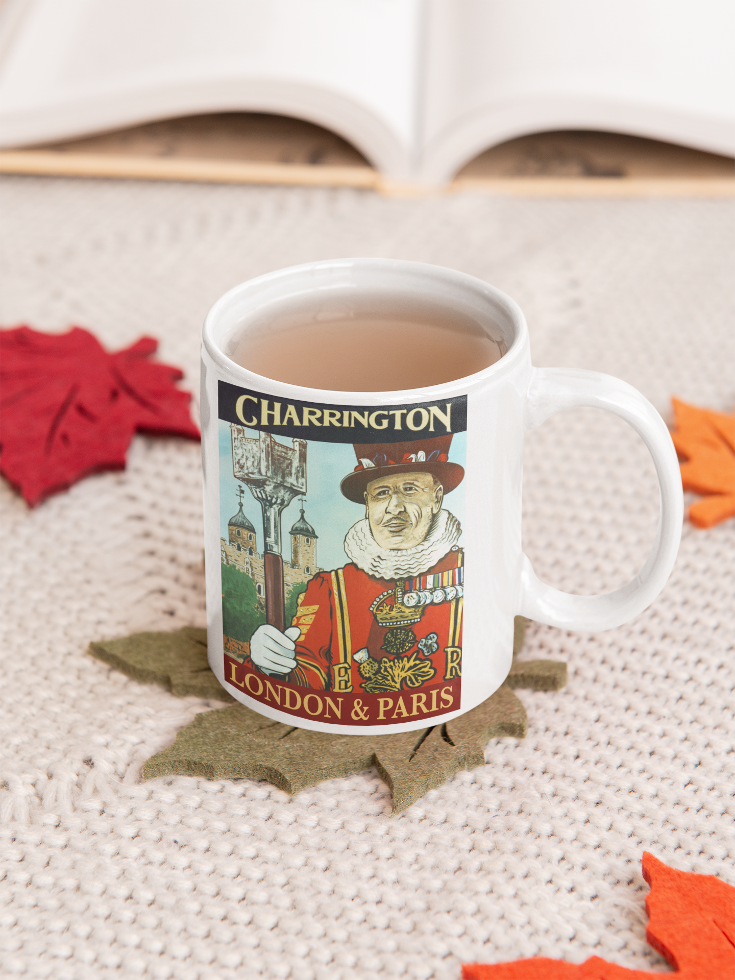 London & Paris White glossy mug