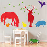 Seven British Forest Animal Wall Stickers