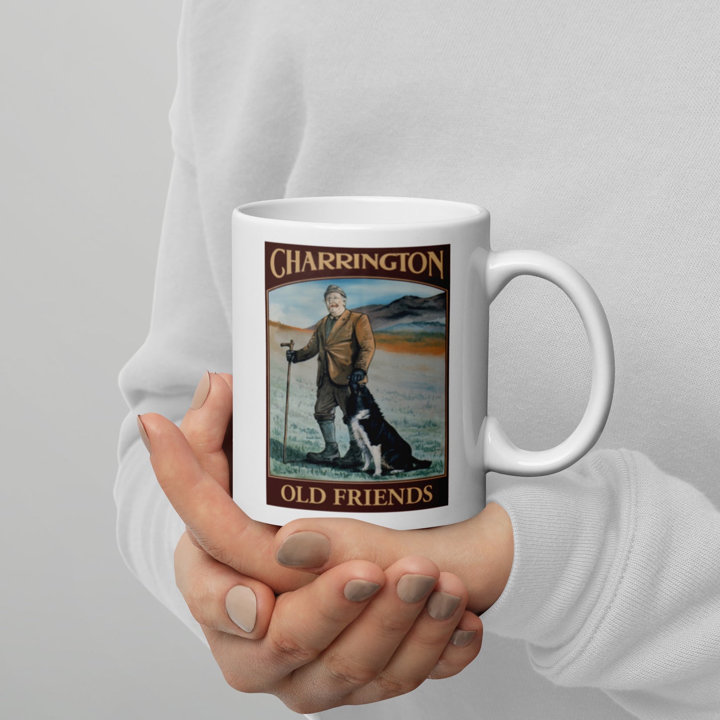 Old Friends White Glossy Mug