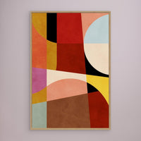 Warm Colors Bauhaus Geometry2 by Ana Rut Bre