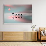Family flamingos. by Natalia
