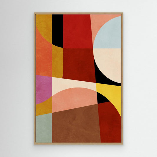 Warm Colors Bauhaus Geometry2 by Ana Rut Bre