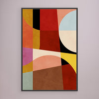 Warm Colors Bauhaus Geometry2 by Ana Rut Bre