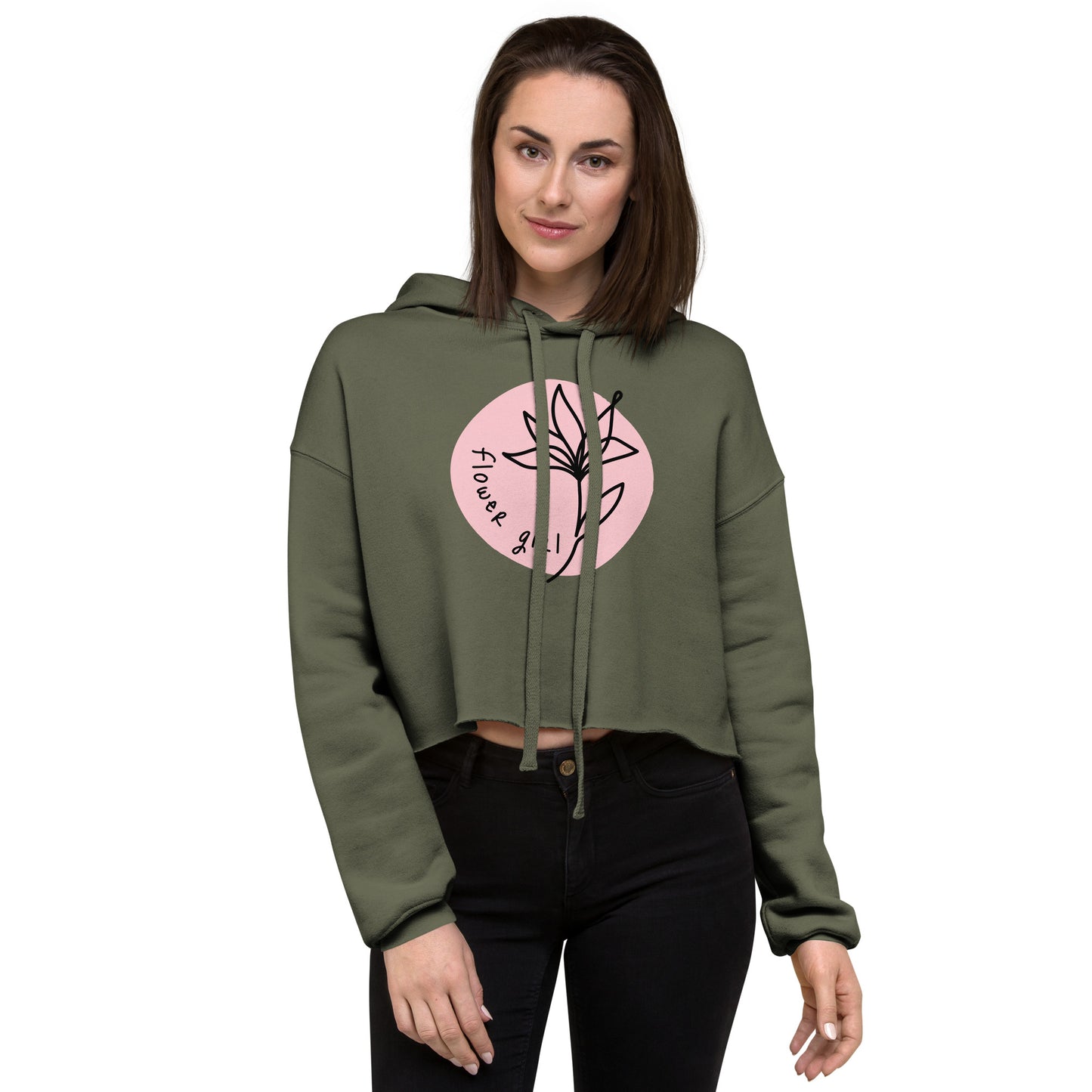 Flower Girl Crop Hoodie