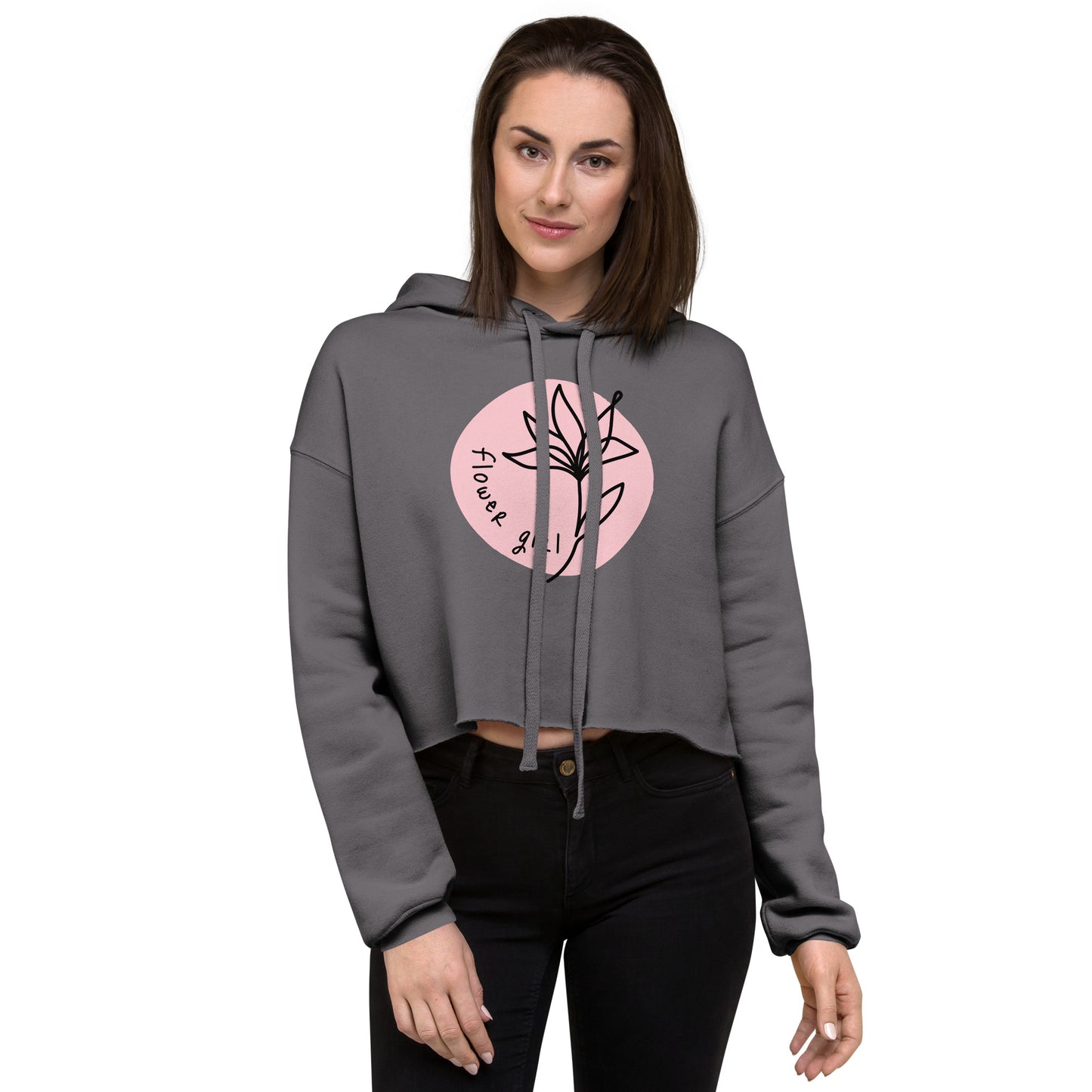 Flower Girl Crop Hoodie