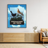 Bush, Blackbird and Thrush