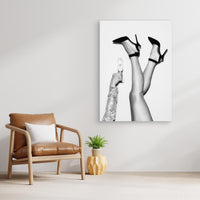 Champagne legs Black and White by Pictufy Studio Iii