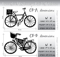 Personalised Cartoonesque Bike Wall Stickers