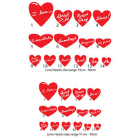 Personalised Love Heart Wall Stickers
