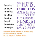 Personalised My Mum Is… Wall Sticker
