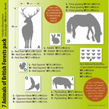 Seven British Forest Animal Wall Stickers