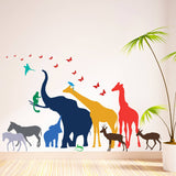 Thirteen Safari Animal Wall Stickers