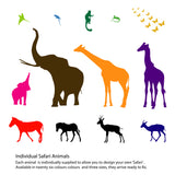 Individual Safari Animal Wall Stickers
